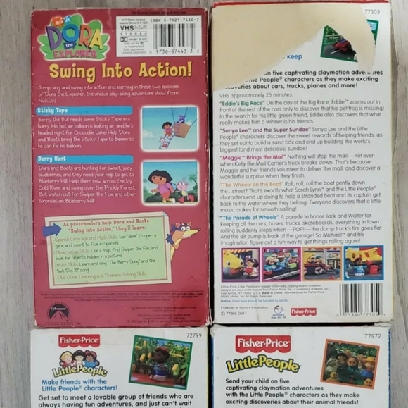 Lot 4 VHS* FISHER PRICE LITTLE PEOPLE * DORA THE EXPLORER Children's education - Picture 3 of 5